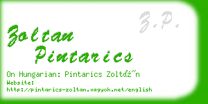 zoltan pintarics business card